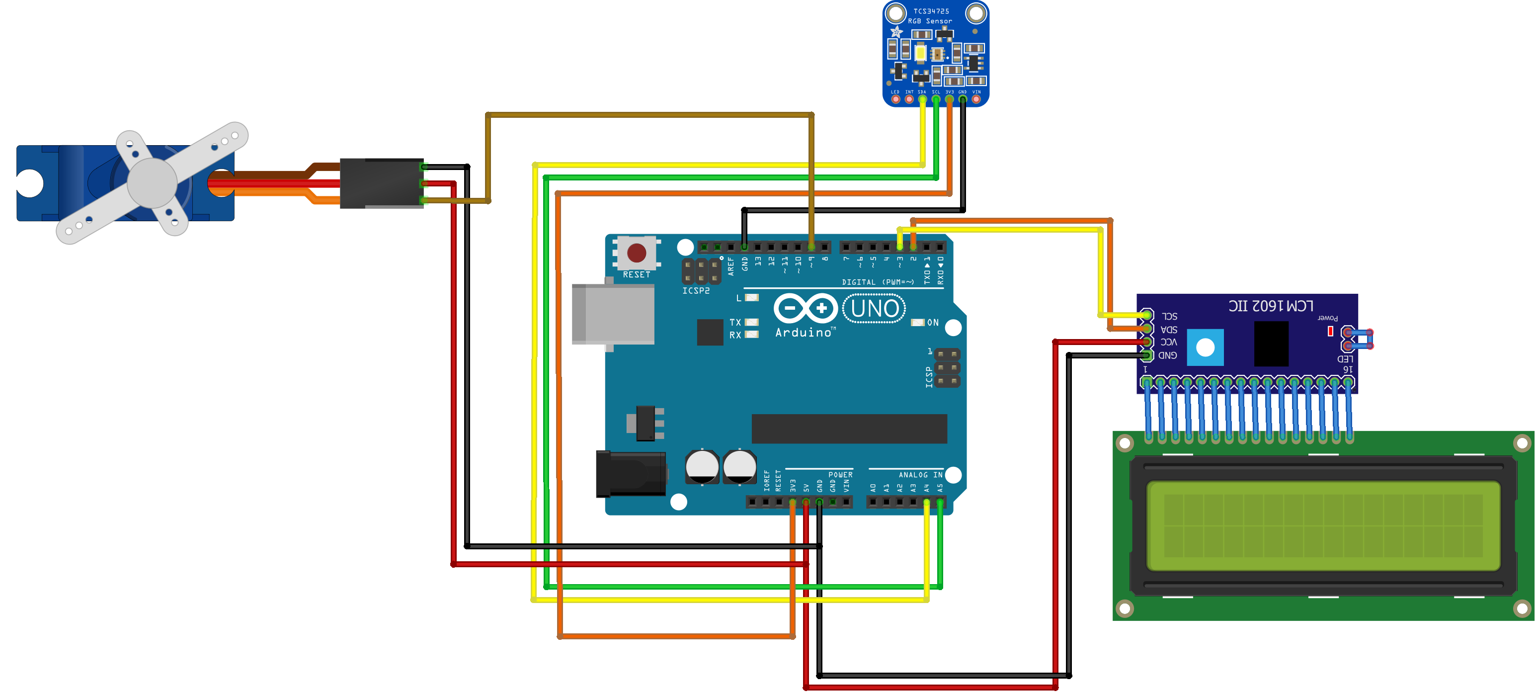 Color Detection and Sorting System with TCS34725 - Electronics Simplified